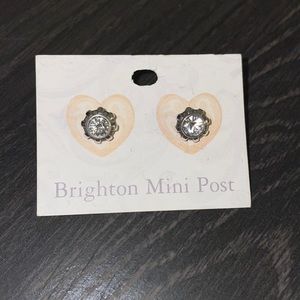 Silver diamond earrings